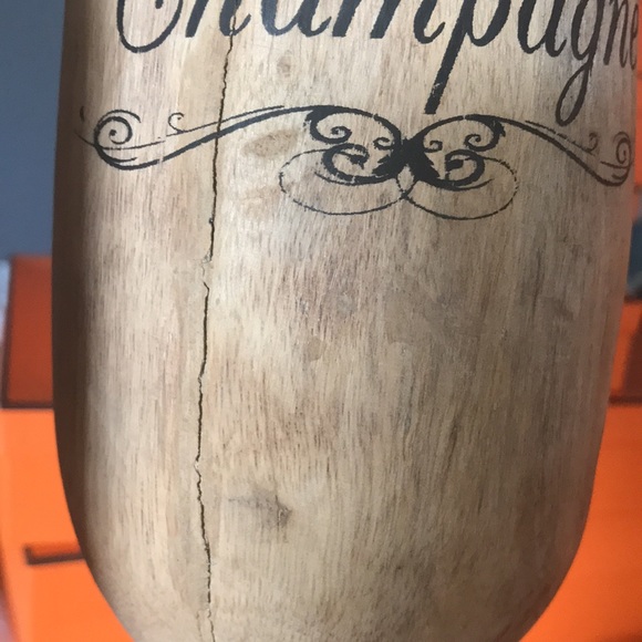 NWT Set of 2 Rare Champagne Wood Tall glasses